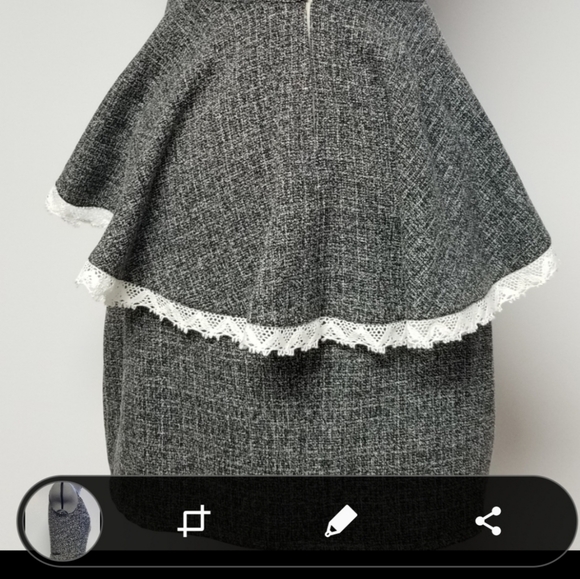 Handmade Grey Peplum Top & Skirt - Picture 3 of 3